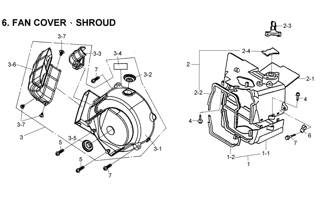 Delebilde FAN COVER, SHROUD E-Ton Viper 150 ST Alle 2005