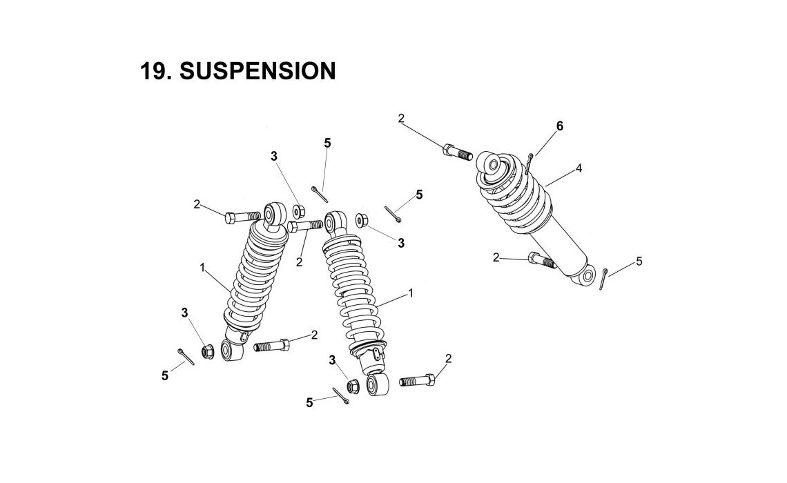 Delebilde SUSPENSION E-Ton Viper 90 R Alle 2006
