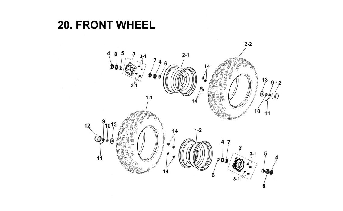 Delebilde FRONT WHEEL  E-Ton Viper 90 R Alle 2006