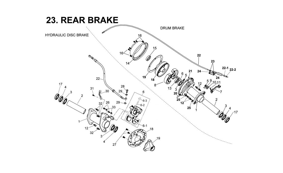 Delebilde REAR BRAKE E-Ton Viper 90 R Alle 2006