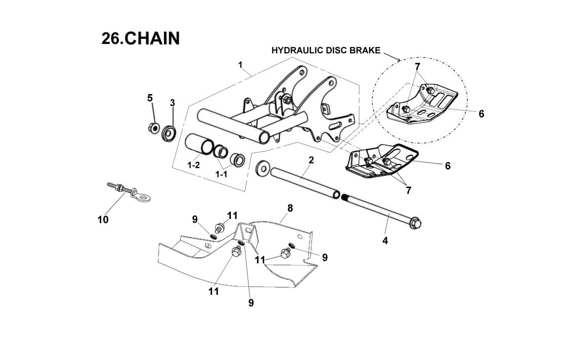 Delebilde SWING ARM SUB E-Ton Viper 90 R Alle 2006