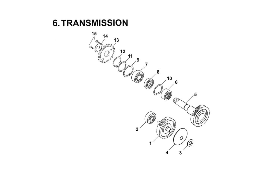 Delebilde TRANSMISSION E-Ton Viper 90 R Alle 2006