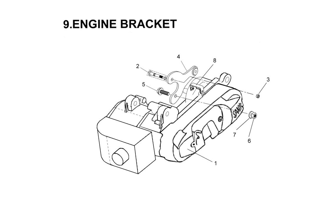 Delebilde ENGINE BRACKET E-Ton Viper 90 R Alle 2006