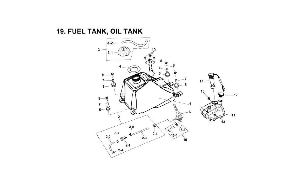 Delebilde FUEL TANK E-Ton Viper 50 ST Alle 2007