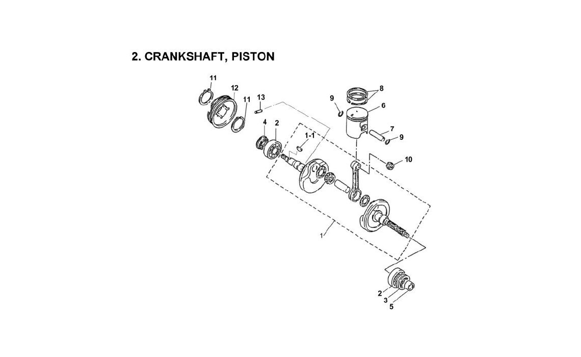 Delebilde CRANKSHAFT, PISTON E-Ton Viper 50 ST Alle 2007