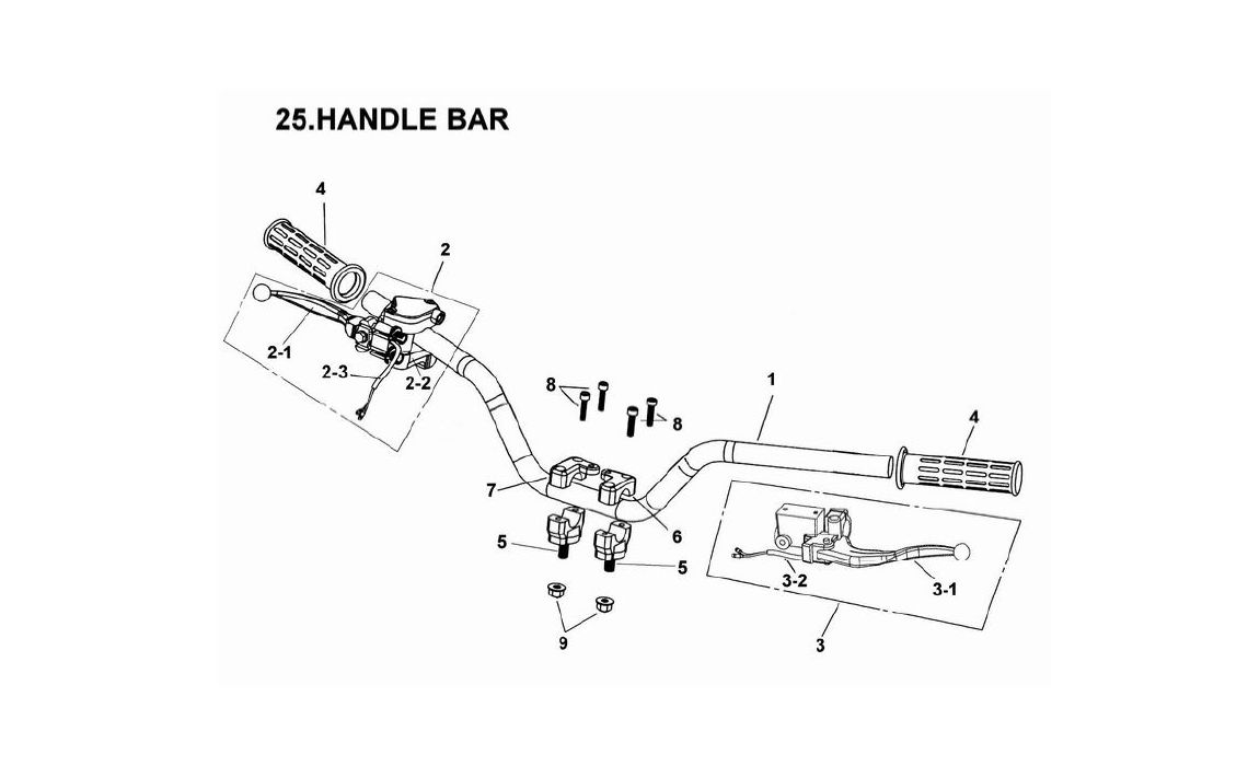 Delebilde HANDLE BAR E-Ton Viper 50 ST Alle 2007