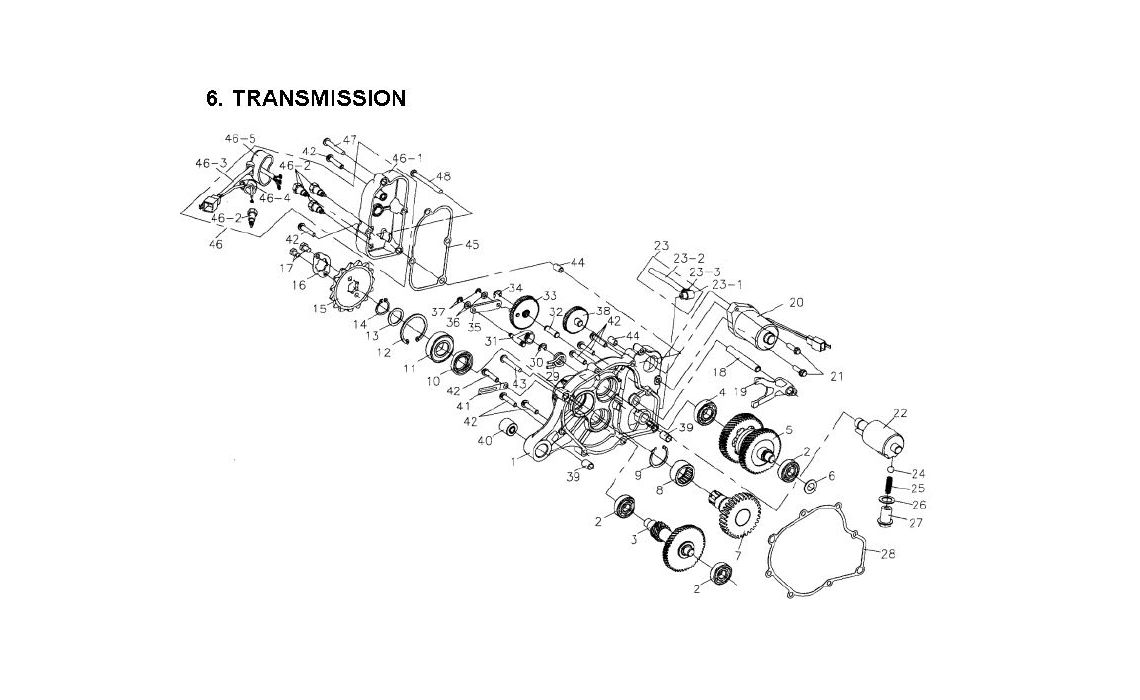 Delebilde TRANSMISSION E-Ton Viper 50 ST Alle 2007