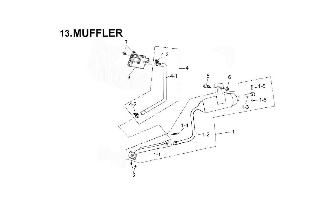 Delebilde MUFFLER E-Ton Viper 90 R (4 takt) Alle 2008