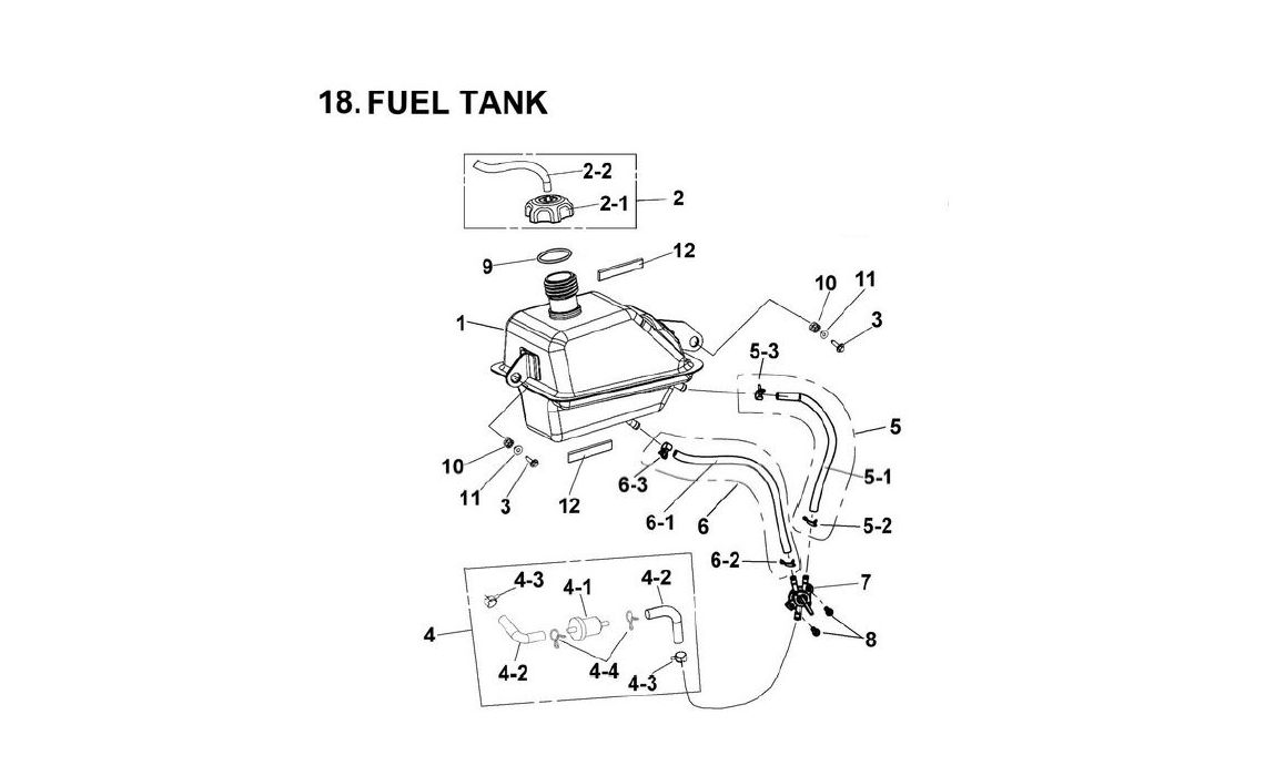 Delebilde FUEL TANK E-Ton Viper 90 R (4 takt) Alle 2008