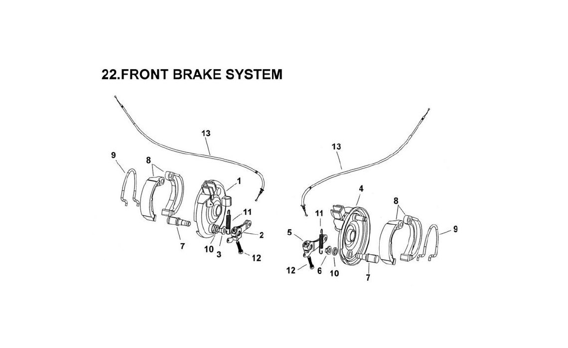 Delebilde FRONT BRAKE SYSTEM E-Ton Viper 90 R (4 takt) Alle 2008