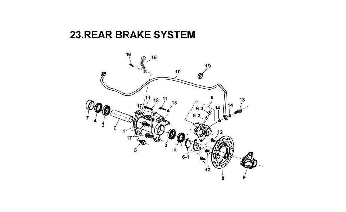 Delebilde REAR BRAKE SYSTEM E-Ton Viper 90 R (4 takt) Alle 2008