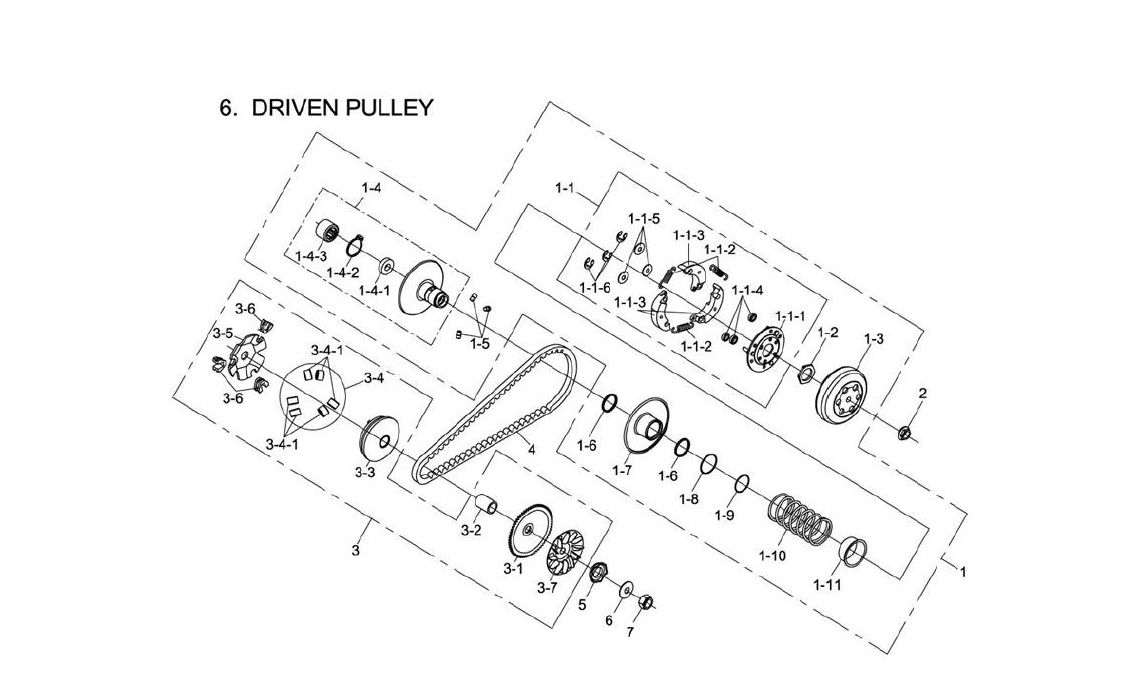 Delebilde DRIVEN PULLEY E-Ton Viper 90 R (4 takt) Alle 2008