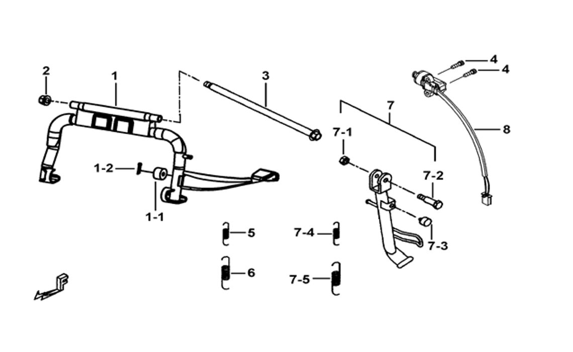 Delebilde STAND TGB X-Motion 125  2008-2015 (CU8-B)