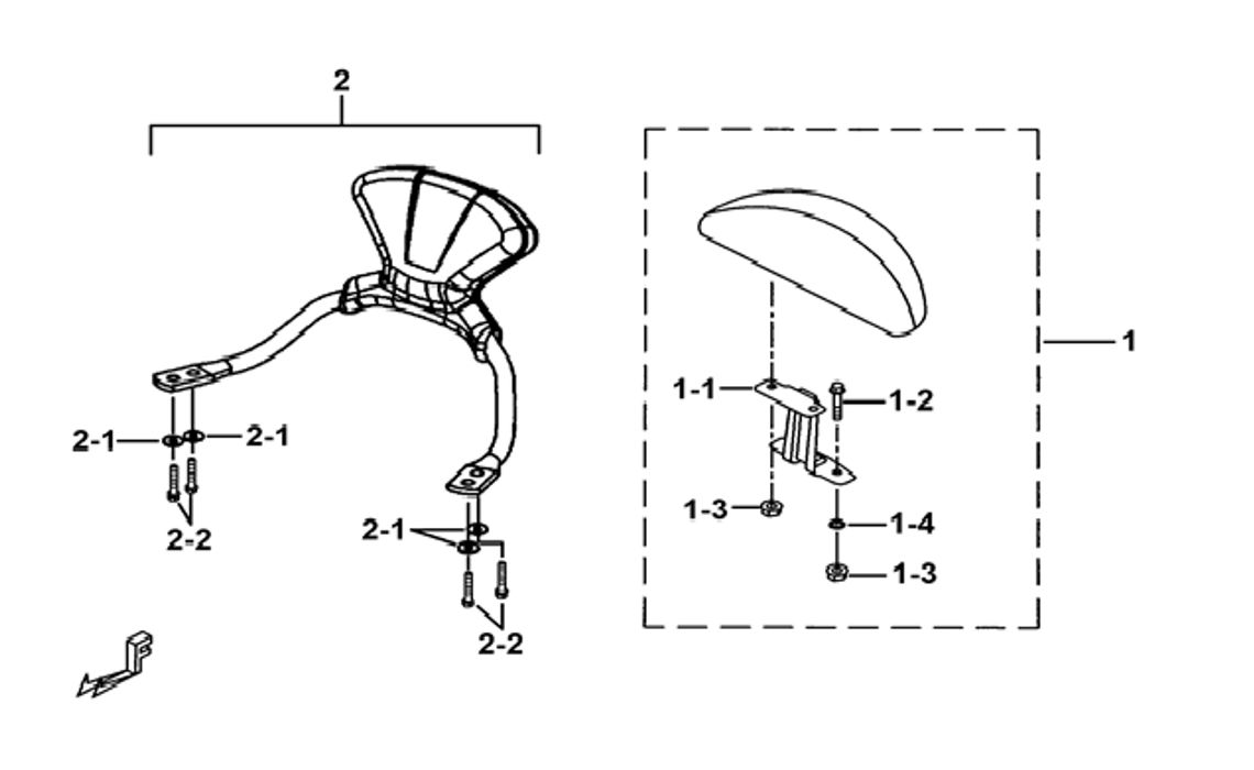 Delebilde SEAT ASSY., BACK(OPTION) TGB X-Motion 300  2010-2011 (CUZ-B)